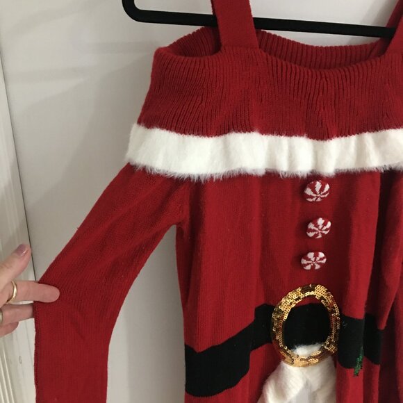 Cute Holiday Christmas Mrs. Clause Sweater Dress! - Picture 2 of 7